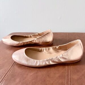 Hoss Intropia Rose Gold Ballet Flats EU Size 39